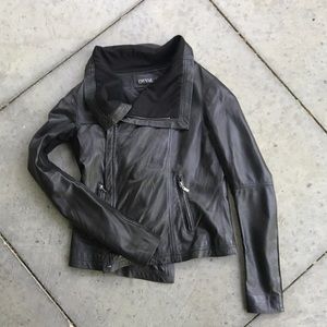 Black lamb skin jacket size 8